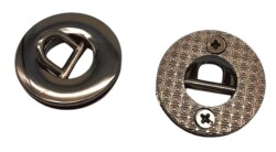 Angel Çanta Aksesuar Füme Renk Yuvarlak Vidalı Kuş Gözü 2 Adet (Mini D Halkalı) (İç ölçüsü 1 cm, Dış Ölçüsü 2.5 cm ) - Angel Çanta Aksesuar