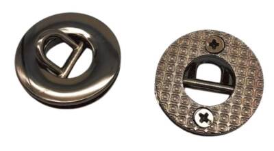 Angel Çanta Aksesuar Füme Renk Yuvarlak Vidalı Kuş Gözü 2 Adet (Mini D Halkalı) (İç ölçüsü 1 cm, Dış Ölçüsü 2.5 cm ) - 1