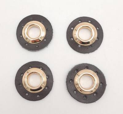 Angel Çanta Aksesuar Kahverengi Gerçek Derili 4 lü Kuşgözü Light Gold - 1