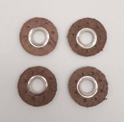 Angel Çanta Aksesuar Kahverengi Gerçek Derili 4 lü Kuşgözü Gümüş - 2