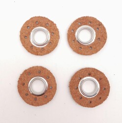 Angel Çanta Aksesuar Kızıl Kahve Gerçek Derili 4 lü Kuşgözü Gümüş - 2