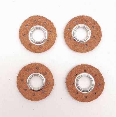 Angel Çanta Aksesuar Kızıl Kahve Gerçek Derili 4 lü Kuşgözü Gümüş - 2