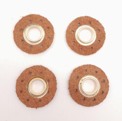 Angel Çanta Aksesuar Kızıl Kahve Gerçek Derili 4 lü Kuşgözü Light Gold - 2