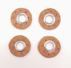 Angel Çanta Aksesuar Sütlü Kahve Gerçek Derili 4 lü Kuşgözü Gümüş - 2