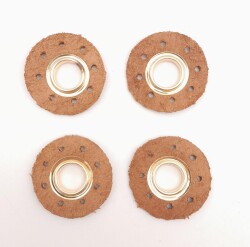 Angel Çanta Aksesuar Sütlü Kahve Gerçek Derili 4 lü Kuşgözü Light Gold - 2