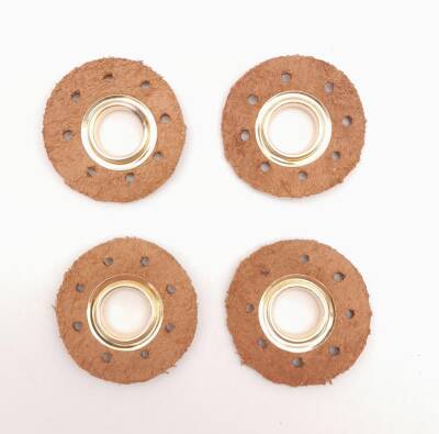 Angel Çanta Aksesuar Sütlü Kahve Gerçek Derili 4 lü Kuşgözü Light Gold - 2