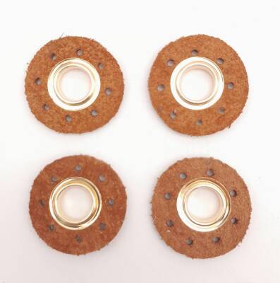 Angel Çanta Aksesuar Taba Gerçek Derili 4 lü Kuşgözü Light Gold - 2