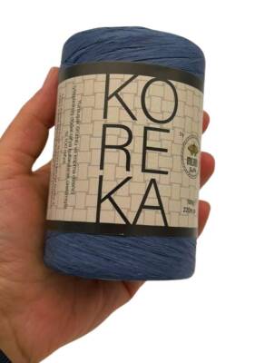 Angel Çanta Aksesuar Koreka Rafya Açık Lacivert Renk - 1