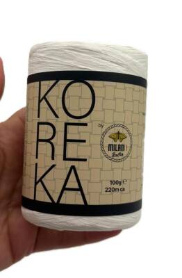 Angel Çanta Aksesuar Koreka Rafya Beyaz Renk - 1