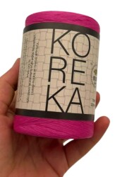 Angel Çanta Aksesuar Koreka Rafya Fuşya Renk - Angel Çanta Aksesuar