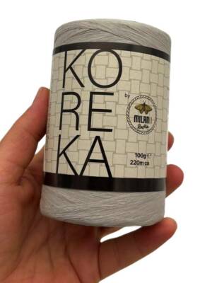 Angel Çanta Aksesuar Koreka Rafya Gri Renk - 1