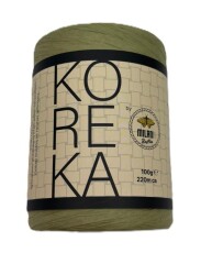 Angel Çanta Aksesuar Koreka Rafya Kına Yeşili Renk - Angel Çanta Aksesuar