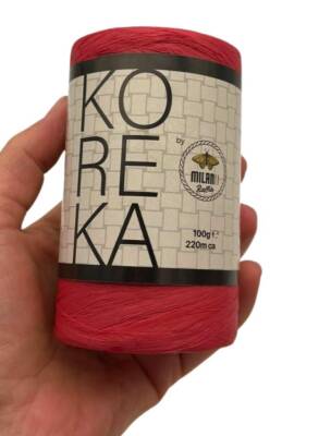 Angel Çanta Aksesuar Koreka Rafya Kırmızı Renk - 1