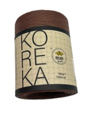 Angel Çanta Aksesuar Koreka Rafya Koyu Kahve Renk No:2 - Angel Çanta Aksesuar