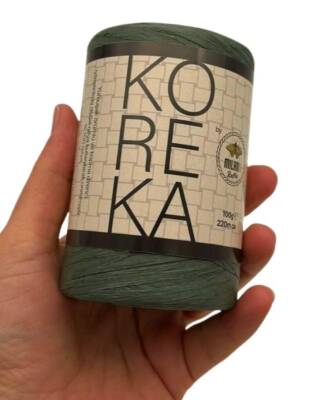 Angel Çanta Aksesuar Koreka Rafya Koyu Yeşil Renk - 1