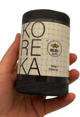 Angel Çanta Aksesuar Koreka Rafya Siyah Renk - 1