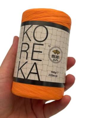 Angel Çanta Aksesuar Koreka Rafya Turuncu Renk - 1