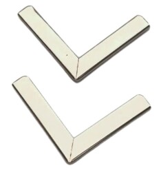 Angel Çanta Aksesuar 2 Li Gümüş Renk Köşe Aparatı V Model - 2