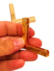 Angel Çanta Aksesuar 2 Li Light Gold Renk Köşe Aparatı V Model - 2