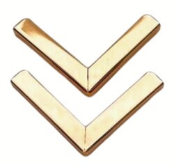 Angel Çanta Aksesuar 2 Li Light Gold Renk Köşe Aparatı V Model - Angel Çanta Aksesuar