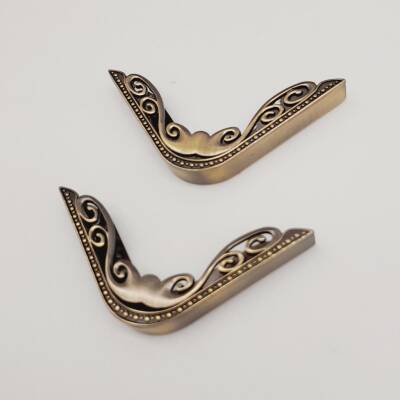 Angel Çanta Aksesuar 2Li Antik Renk Köşe Aparatı Süslü Model - 2