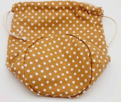 Angel Çanta Aksesuar Hazır Kova Çanta Astarı Hardal Sarı Puantiyeli - 1