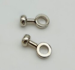 Angel Çanta Aksesuar 2 Cm Gümüş Renk Vidalı Halka Kulpluk 2 Adet - Angel Çanta Aksesuar