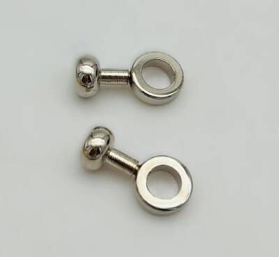 Angel Çanta Aksesuar 2 Cm Gümüş Renk Vidalı Halka Kulpluk 2 Adet - 1