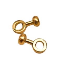 Angel Çanta Aksesuar 2 Cm Light Gold Renk Vidalı Halka Kulpluk 2 Adet - Angel Çanta Aksesuar