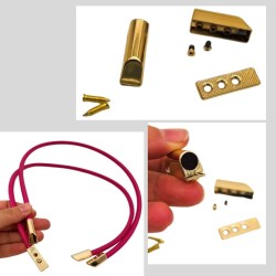 Angel Çanta Aksesuar 8 Mm Light Gold Renk Vidalı Kulpluk 2 Adet - Angel Çanta Aksesuar