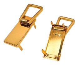 Angel Çanta Aksesuar Light Gold Renk Dikdörtgen Model Kulpluk 2 Adet - Angel Çanta Aksesuar