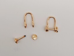 Angel Çanta Aksesuar Light Gold Renk Vidalı Kulpluk 2 Adet - 3