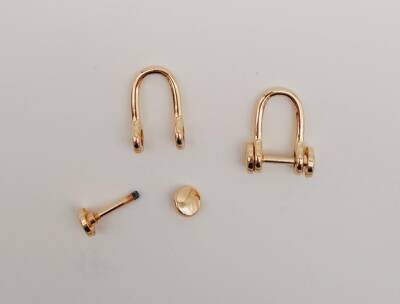 Angel Çanta Aksesuar Light Gold Renk Vidalı Kulpluk 2 Adet - 3