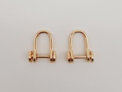 Angel Çanta Aksesuar Light Gold Renk Vidalı Kulpluk 2 Adet - Angel Çanta Aksesuar