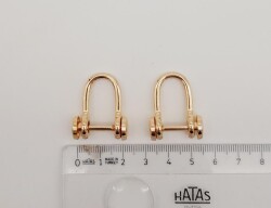 Angel Çanta Aksesuar Light Gold Renk Vidalı Kulpluk 2 Adet - 2