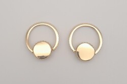 Angel Çanta Aksesuar Light Gold Renk Yuvarlak Halkalı Kulpluk 2 Adet - 2