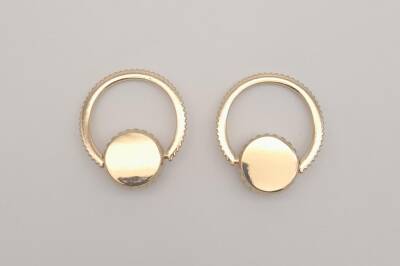 Angel Çanta Aksesuar Light Gold Renk Yuvarlak Halkalı Kulpluk 2 Adet - 2