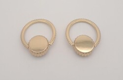 Angel Çanta Aksesuar Light Gold Renk Yuvarlak Halkalı Kulpluk 2 Adet - Angel Çanta Aksesuar