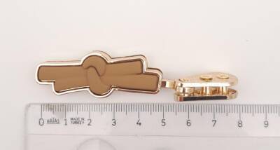 Angel Çanta Aksesuar Sütlü Kahve Renk Kurdele Model Light Gold Metal Kulpluk 1 Adet - 5