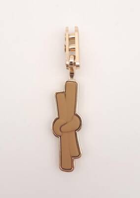 Angel Çanta Aksesuar Sütlü Kahve Renk Kurdele Model Light Gold Metal Kulpluk 1 Adet - 1