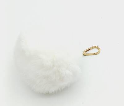 Angel Çanta Aksesuar Kırık Beyaz Renk Ponpon - 1