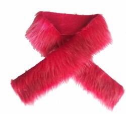 Angel Çanta Aksesuar Kürk 70X5Cm Kırmızı Renk - Angel Çanta Aksesuar