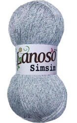 Angel Çanta Aksesuar Lanoso Simsim No: 955 ( Gri Gümüş Sim) - Lanoso