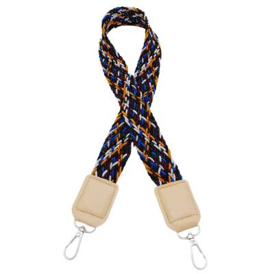 Angel Çanta Aksesuar Ledi Supra Örgü Model Bej Renk Derili Çanta Sapı Gümüş Metalli - 2