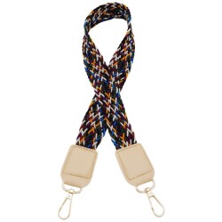 Angel Çanta Aksesuar Ledi Supra Örgü Model Bej Renk Derili Çanta Sapı Light Gold Metalli - 2