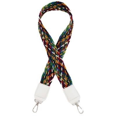 Angel Çanta Aksesuar Ledi Supra Örgü Model Beyaz Renk Derili Çanta Sapı Gümüş Metalli - 1