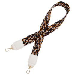 Angel Çanta Aksesuar Ledi Supra Örgü Model Beyaz Renk Derili Çanta Sapı Light Gold Metalli - 3