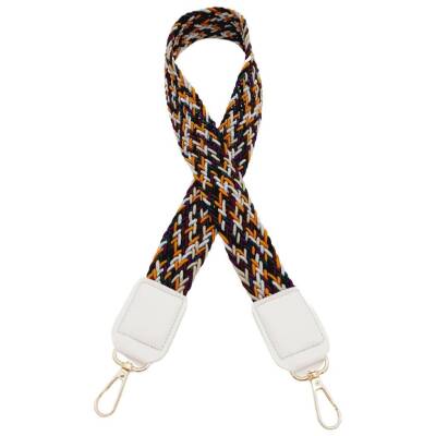 Angel Çanta Aksesuar Ledi Supra Örgü Model Beyaz Renk Derili Çanta Sapı Light Gold Metalli - 2