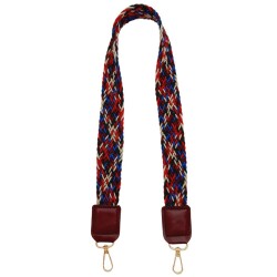 Angel Çanta Aksesuar Ledi Supra Örgü Model Bordo Renk Derili Çanta Sapı Light Gold Metalli - 4