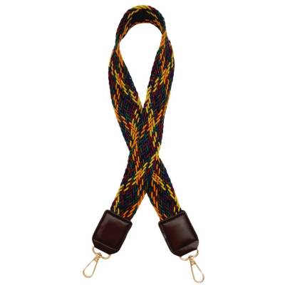 Angel Çanta Aksesuar Ledi Supra Örgü Model Koyu Kahverengi Derili Çanta Sapı Light Gold Metalli - 1